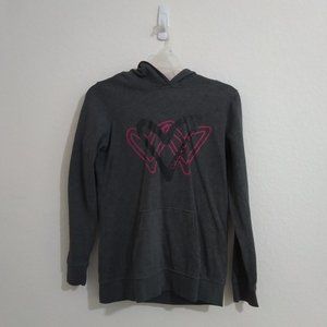 Grey Hoodie with Heart Designs